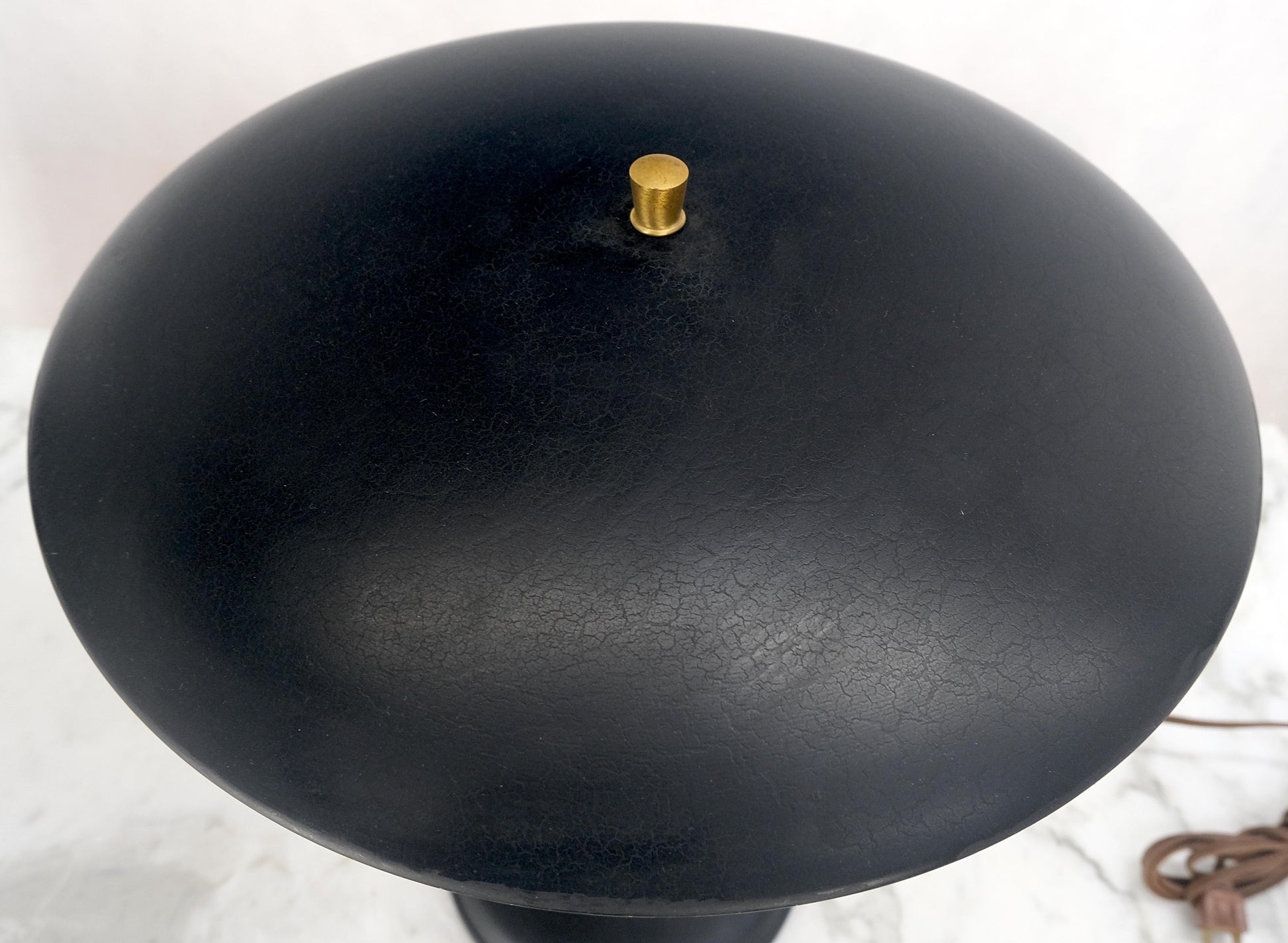 EstablishedLines Pair Metal Shades Black & Gold Mushroom Shape Table Lamps MINT