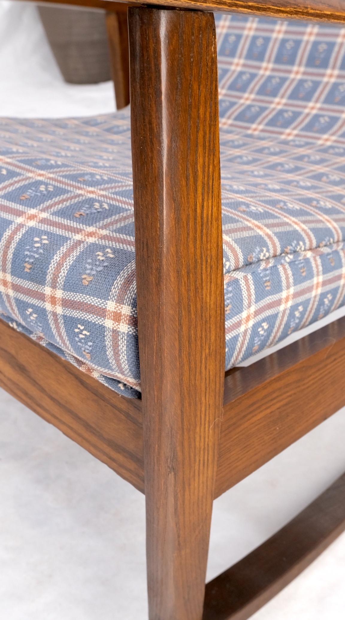 EstablishedLines Danish Mid-Century Modern Wool Upholstery Tall Back Rocking Lounge Chair