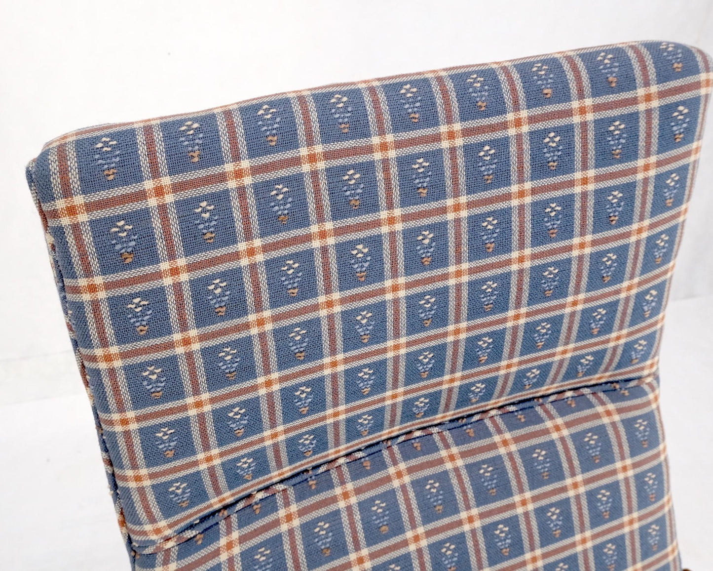 EstablishedLines Danish Mid-Century Modern Wool Upholstery Tall Back Rocking Lounge Chair