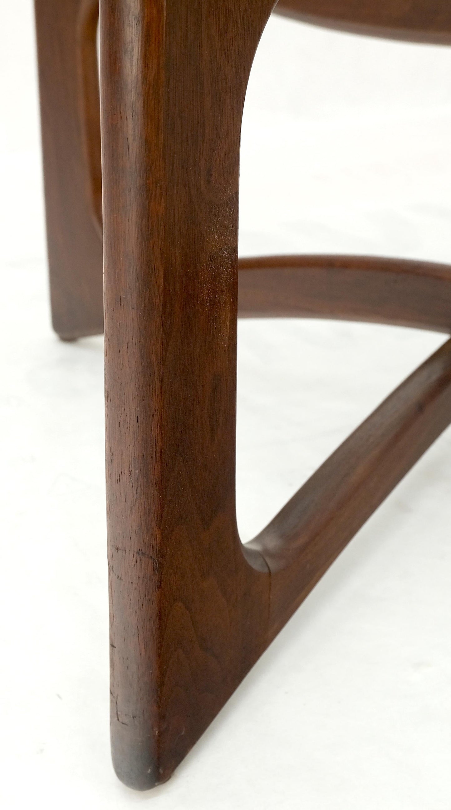 EstablishedLines Danish Mid Century Adrian Pearsall Oiled Walnut Rounded Square Coffee Table MINT