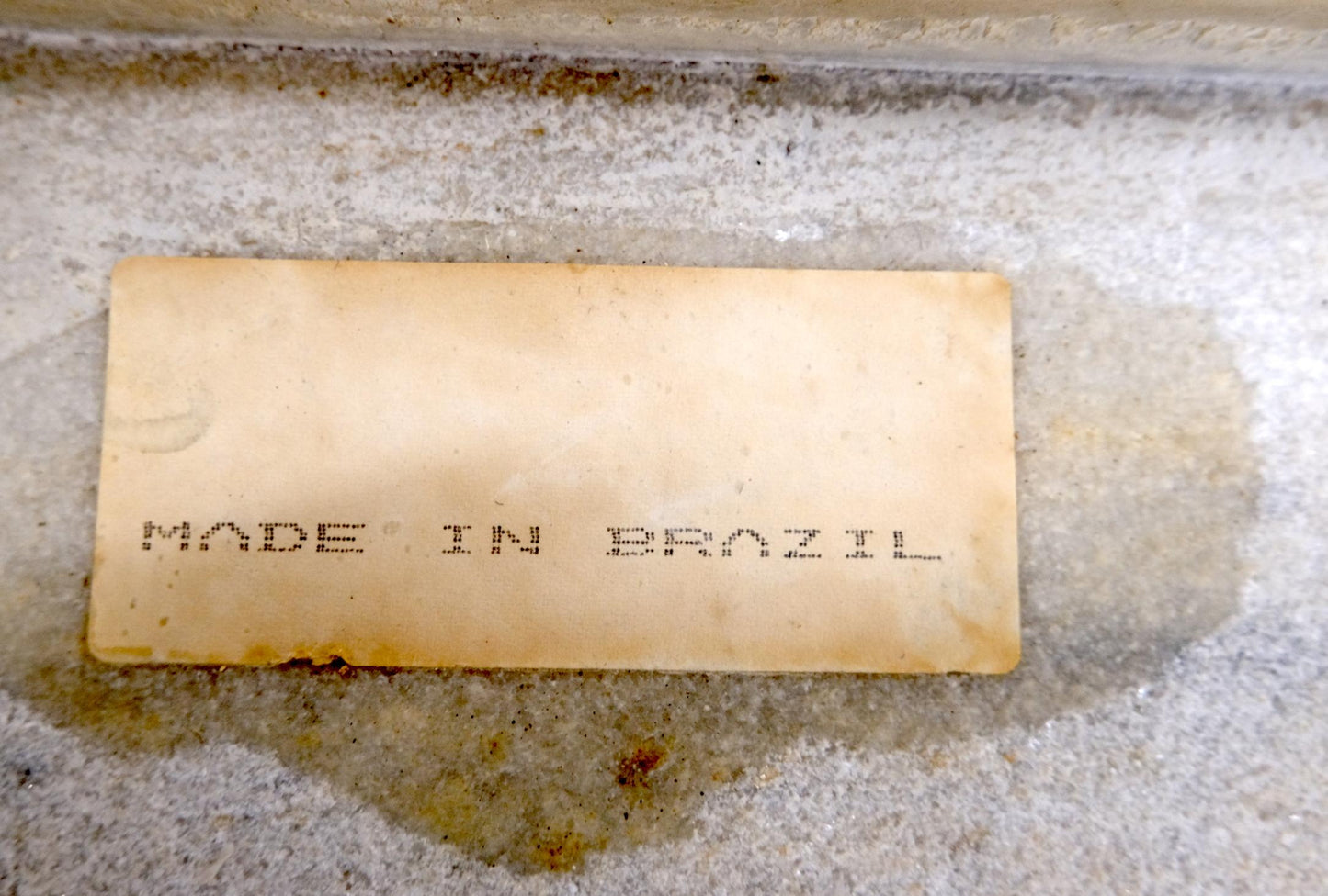 EstablishedLines White & Grey Carrara Marble Single Pedestal Console Sofa Table