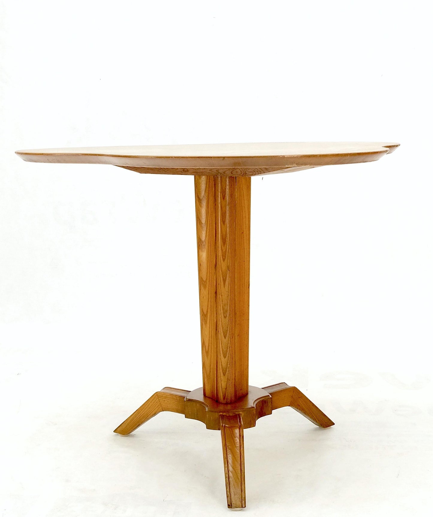 EstablishedLines Swedish Mid-Century Modern Burl Wood Tri Legged Side End Table Stand 1949 Mint!