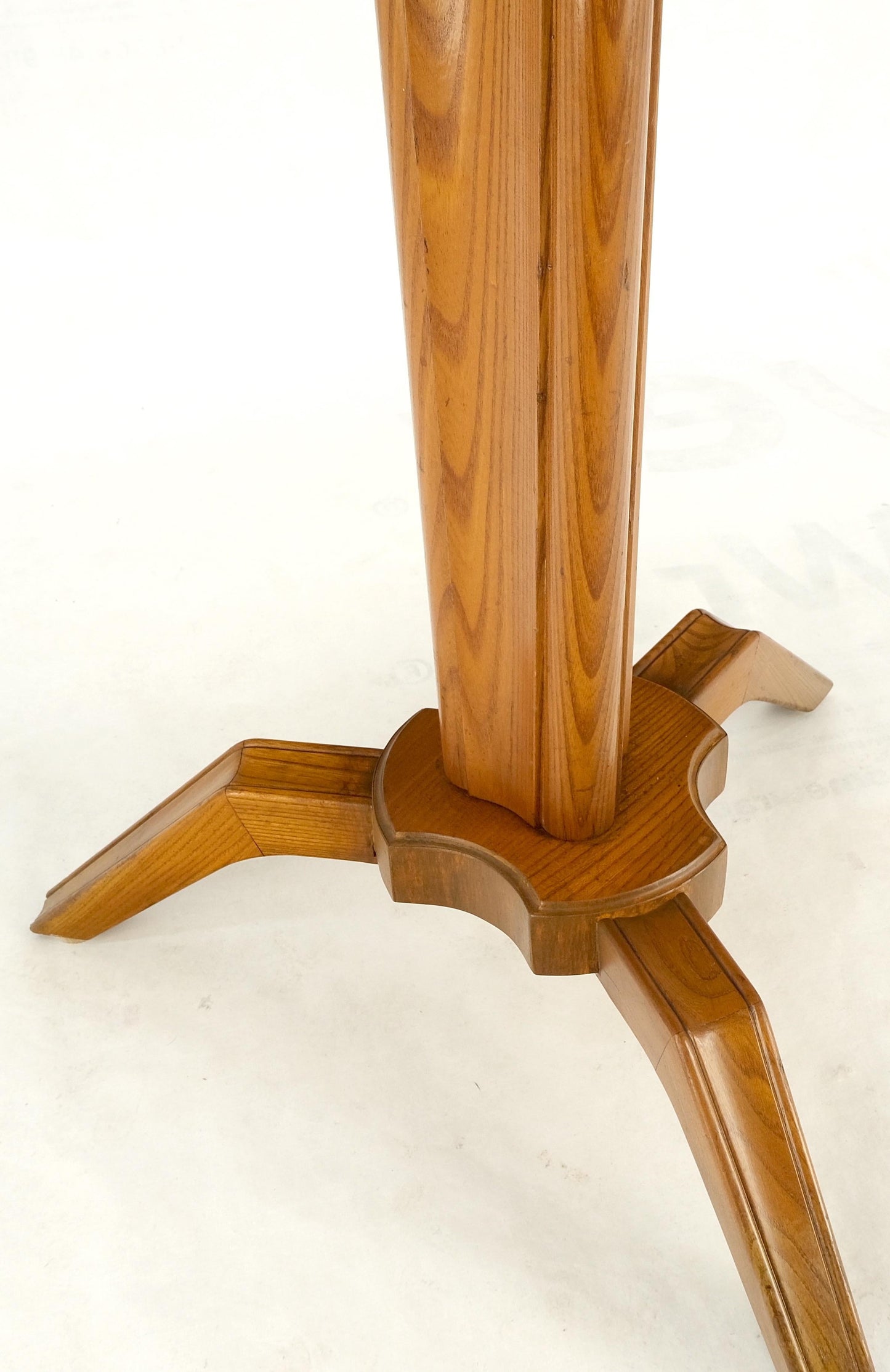 EstablishedLines Swedish Mid-Century Modern Burl Wood Tri Legged Side End Table Stand 1949 Mint!