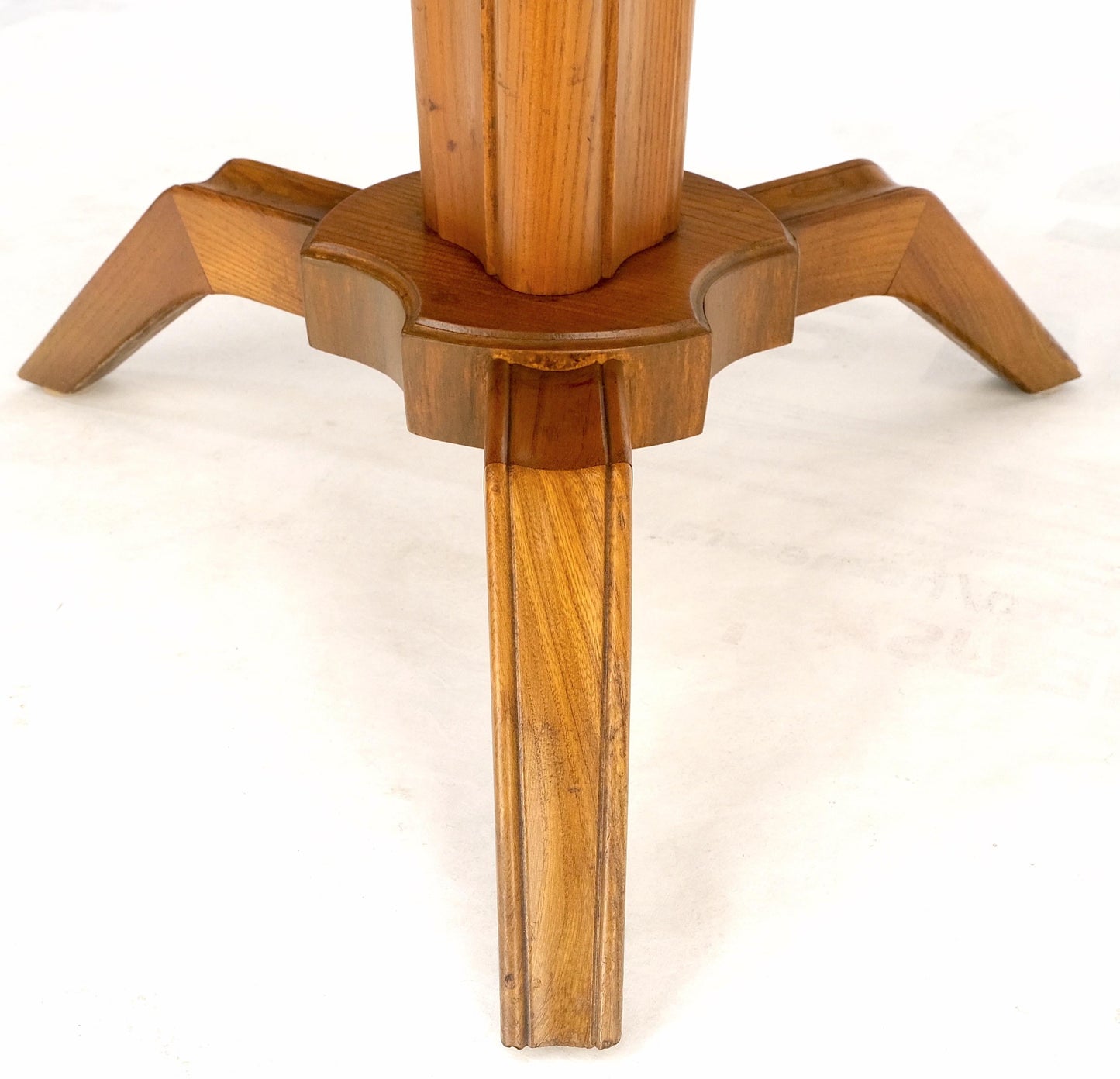 EstablishedLines Swedish Mid-Century Modern Burl Wood Tri Legged Side End Table Stand 1949 Mint!