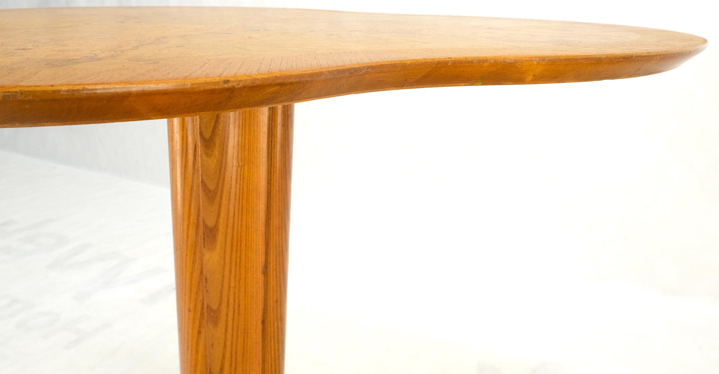 EstablishedLines Swedish Mid-Century Modern Burl Wood Tri Legged Side End Table Stand 1949 Mint!