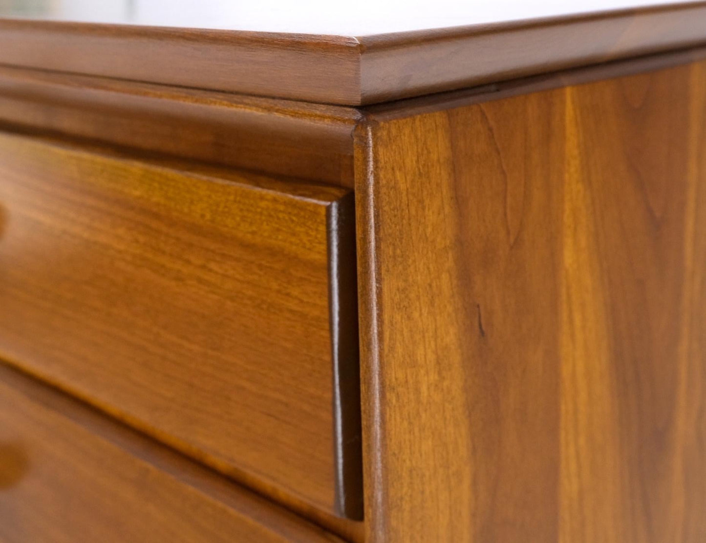 EstablishedLines Solid Cherry Mid-Century Modern 8 Drawers Long Credenza Dresser Renzo Ruttily