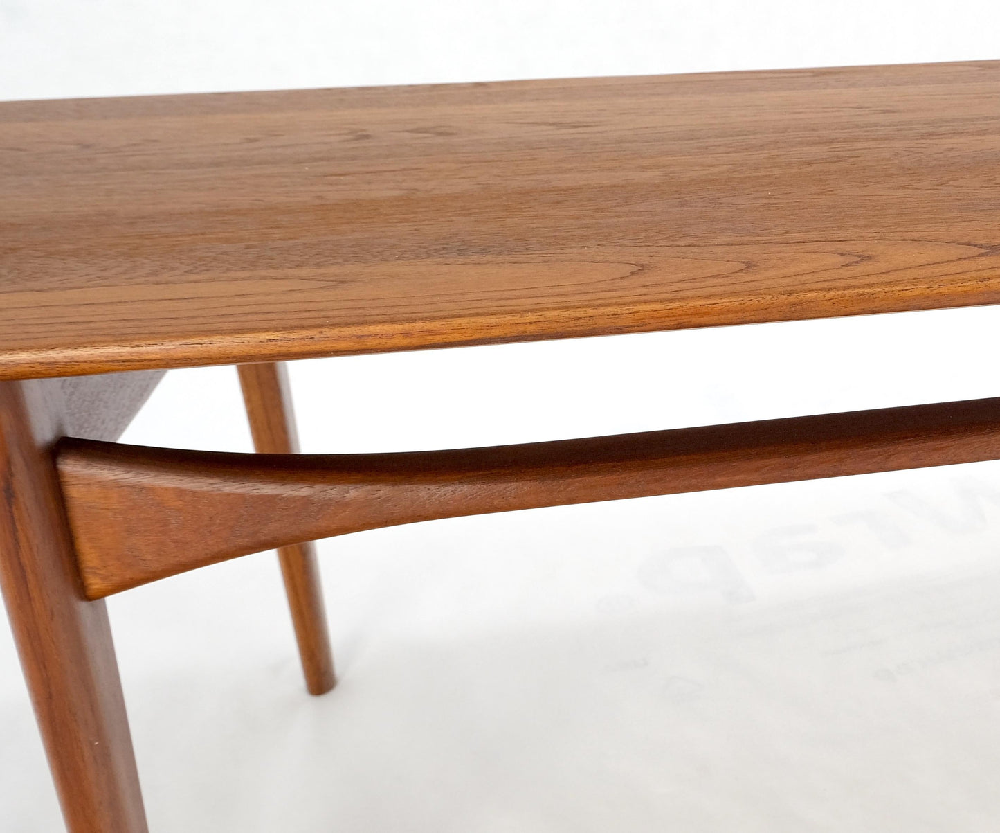 EstablishedLines John Stuart Solid Teak Rolled Edges Danish Mid-Century Modern Coffee Table Mint!