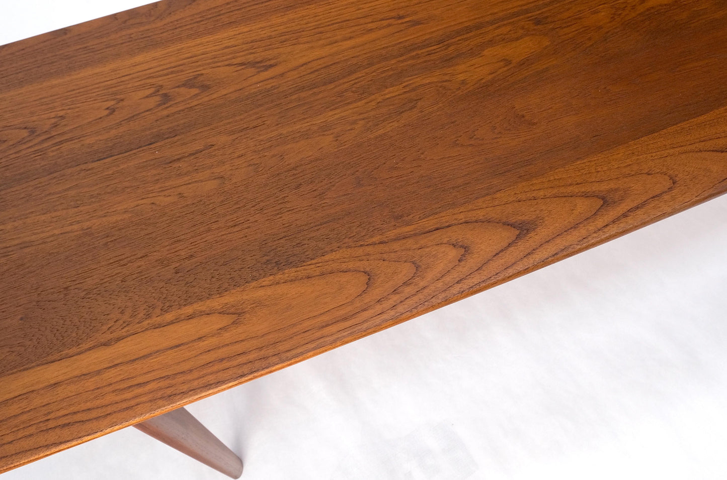 EstablishedLines John Stuart Solid Teak Rolled Edges Danish Mid-Century Modern Coffee Table Mint!