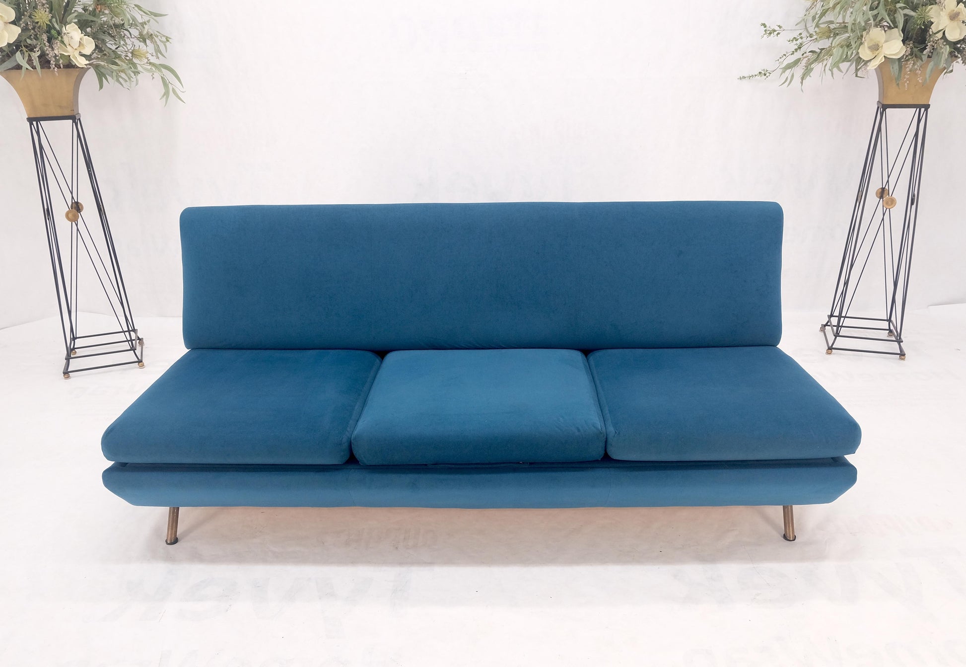 EstablishedLines Marco Zanuso Sofa for Arflex Mid Century Italian Modern Teal Upholstery Clean!