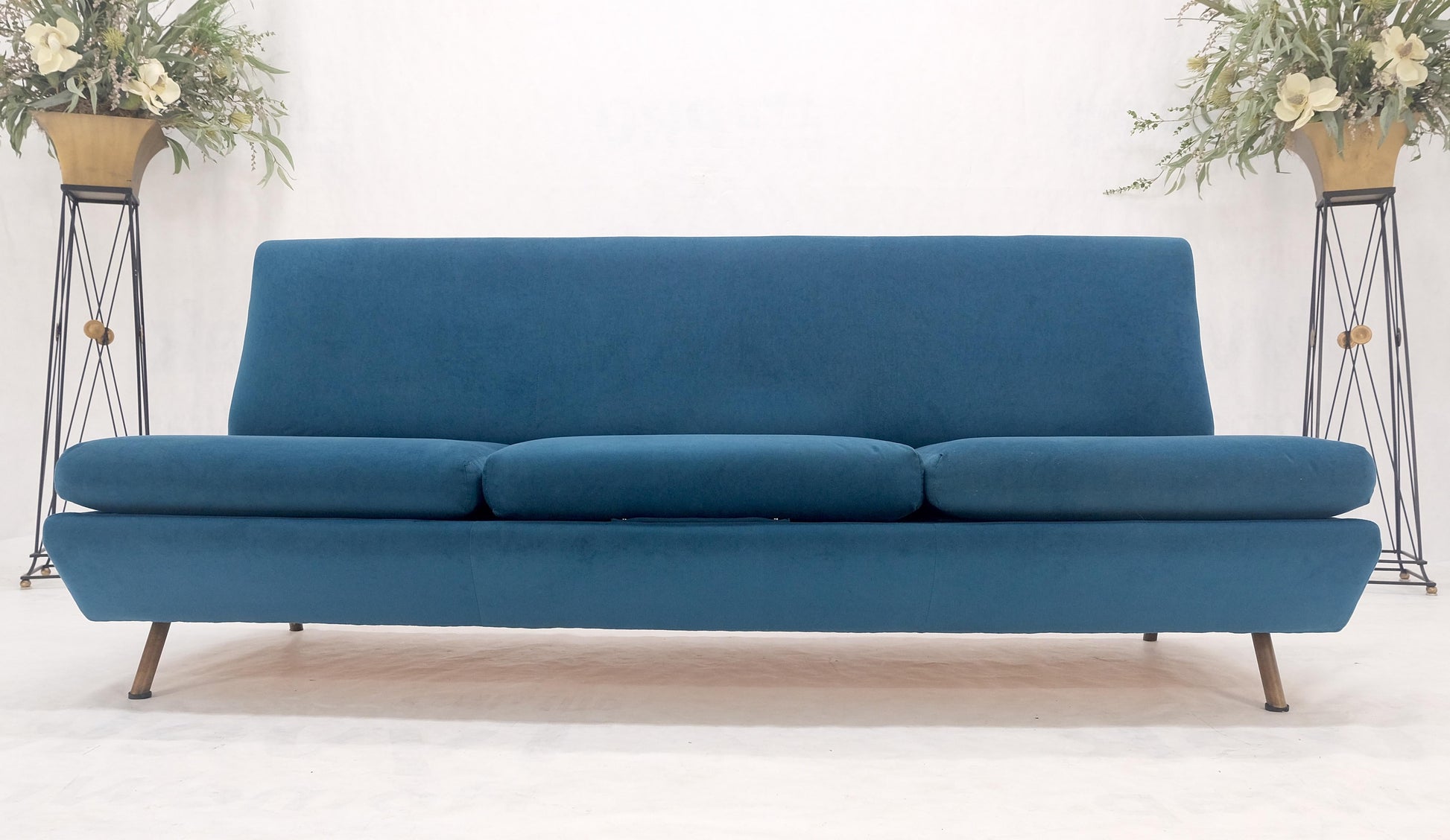 EstablishedLines Marco Zanuso Sofa for Arflex Mid Century Italian Modern Teal Upholstery Clean!