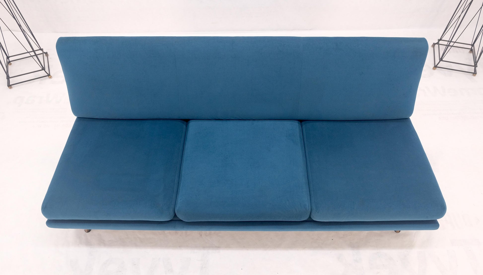 EstablishedLines Marco Zanuso Sofa for Arflex Mid Century Italian Modern Teal Upholstery Clean!