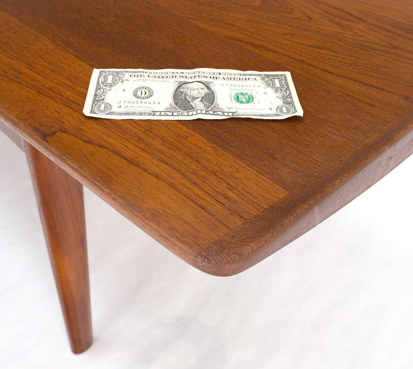 EstablishedLines John Stuart Solid Teak Rolled Edges Danish Mid-Century Modern Coffee Table Mint!