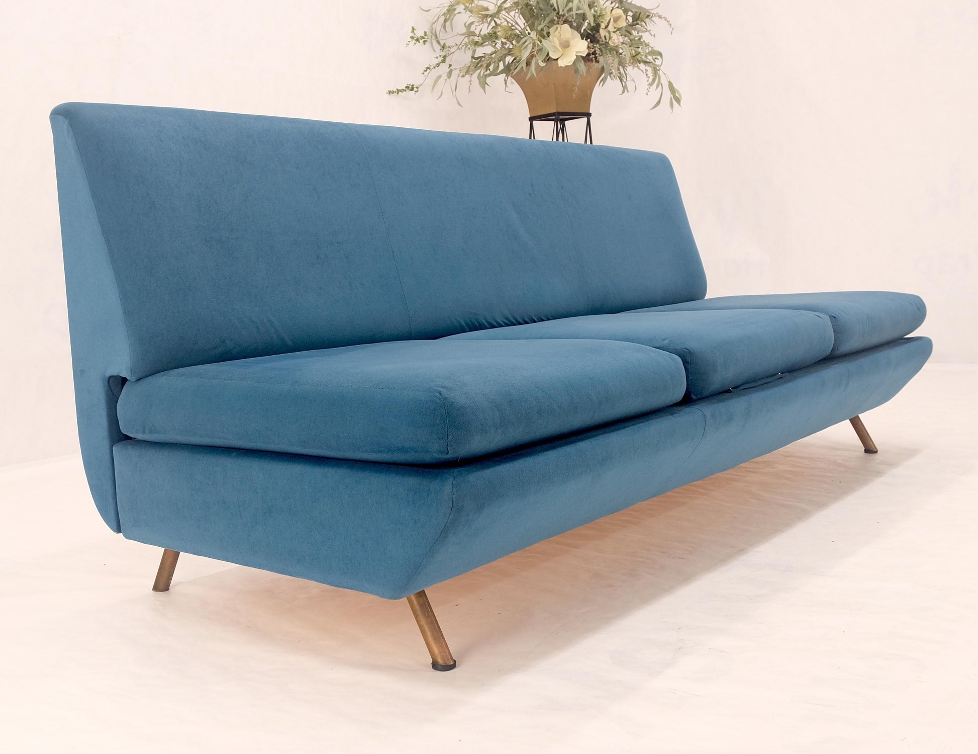 EstablishedLines Marco Zanuso Sofa for Arflex Mid Century Italian Modern Teal Upholstery Clean!