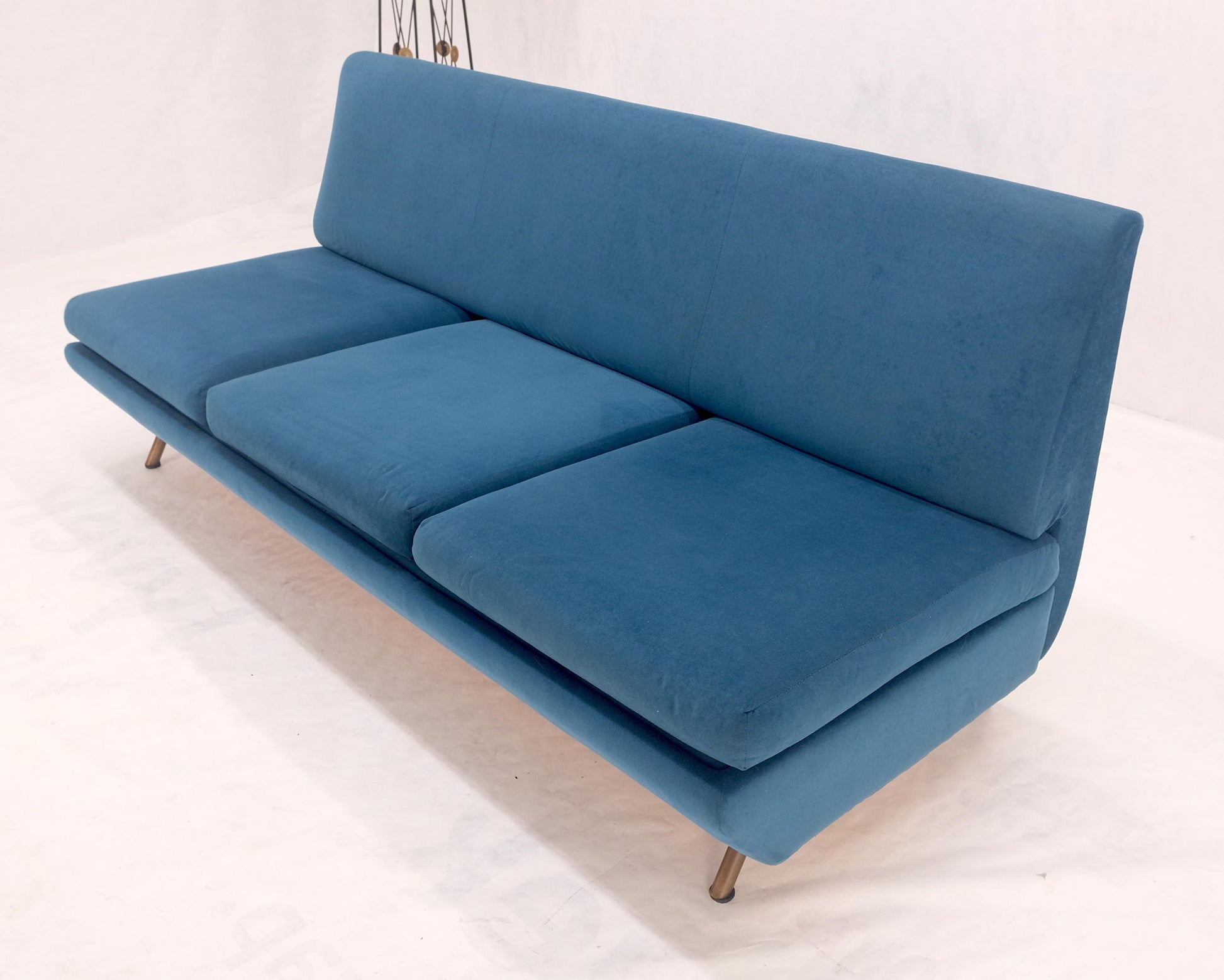EstablishedLines Marco Zanuso Sofa for Arflex Mid Century Italian Modern Teal Upholstery Clean!
