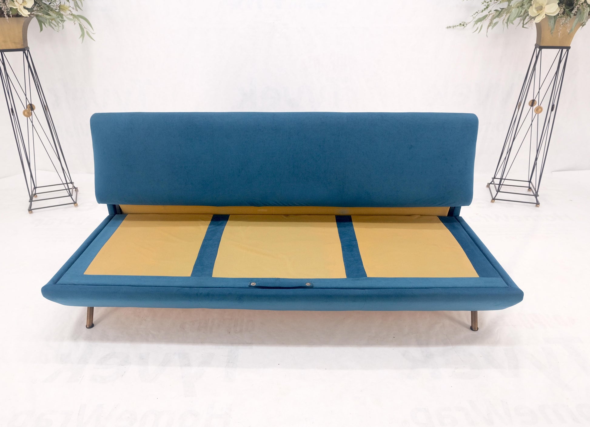 EstablishedLines Marco Zanuso Sofa for Arflex Mid Century Italian Modern Teal Upholstery Clean!