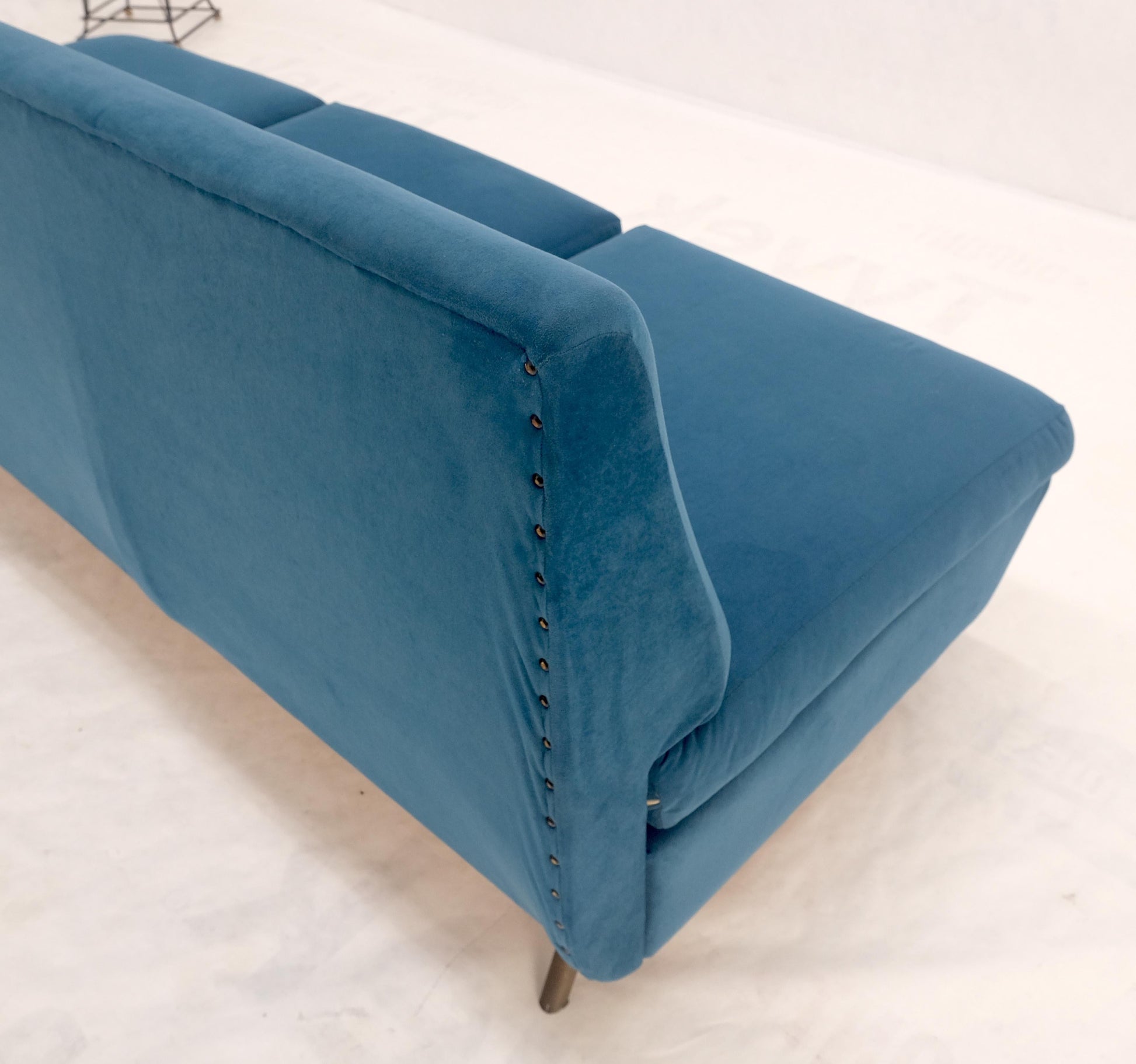EstablishedLines Marco Zanuso Sofa for Arflex Mid Century Italian Modern Teal Upholstery Clean!