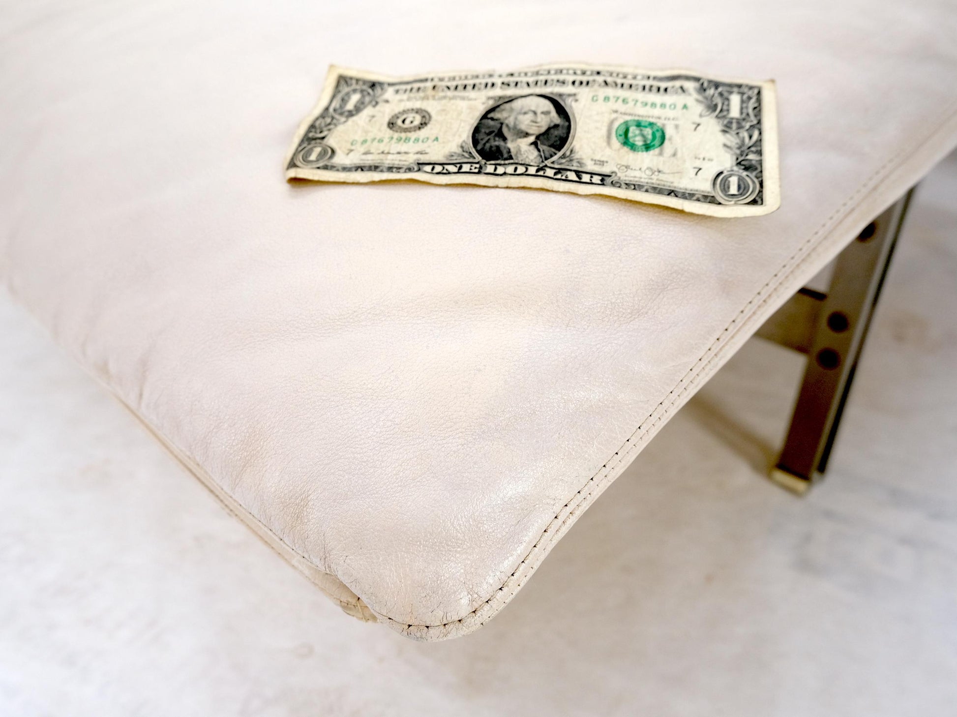 EstablishedLines Pair of Sapority Italian Mid Century Modern Leather Chaise Lounges