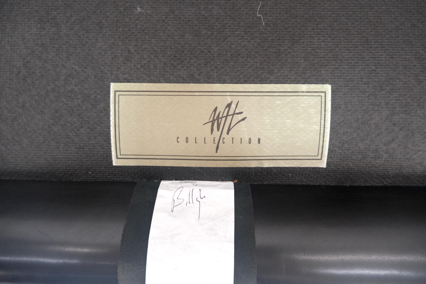 EstablishedLines Madrid Hartwell Black Leather Sofa by Wesley Hall MINT!