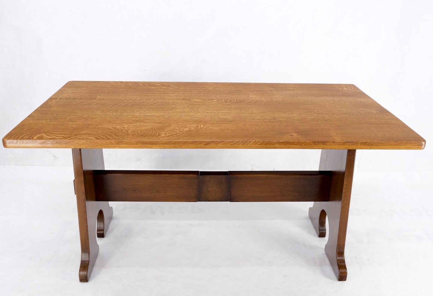 EstablishedLines Arts & Crafts Solid Oak Library Dinign Table by L.& J.G. Stickley