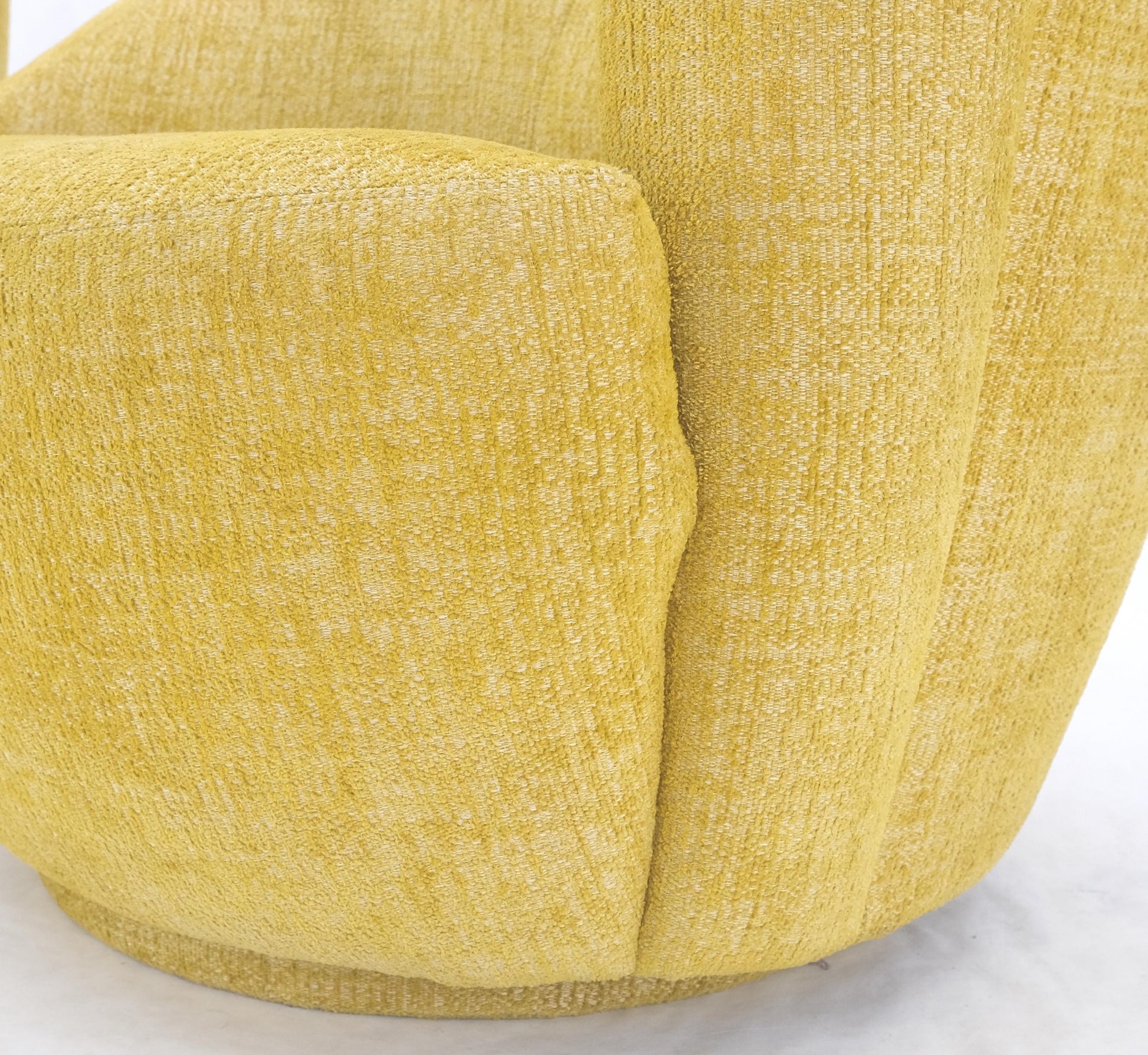 EstablishedLines Pair of Vladimir Kagan for Directional Nautilus Chairs Yellow Gold MINT!