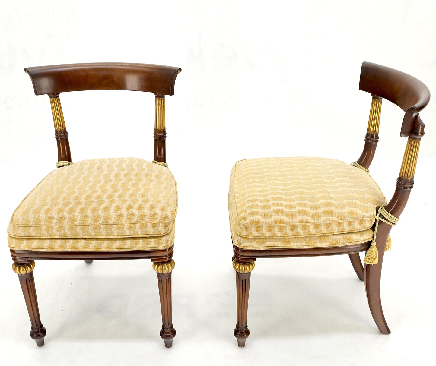 EstablishedLines Single Pedestal One Leaf Oval Banded Dining Table 8 Regency Chairs Set MINT!