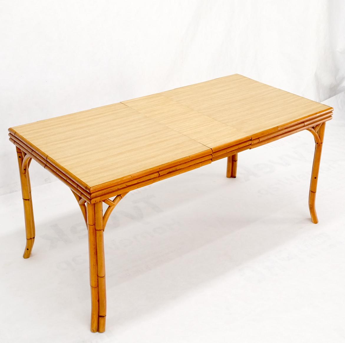 EstablishedLines Mid Century Modern Rattan Base One Leaf Extension Board