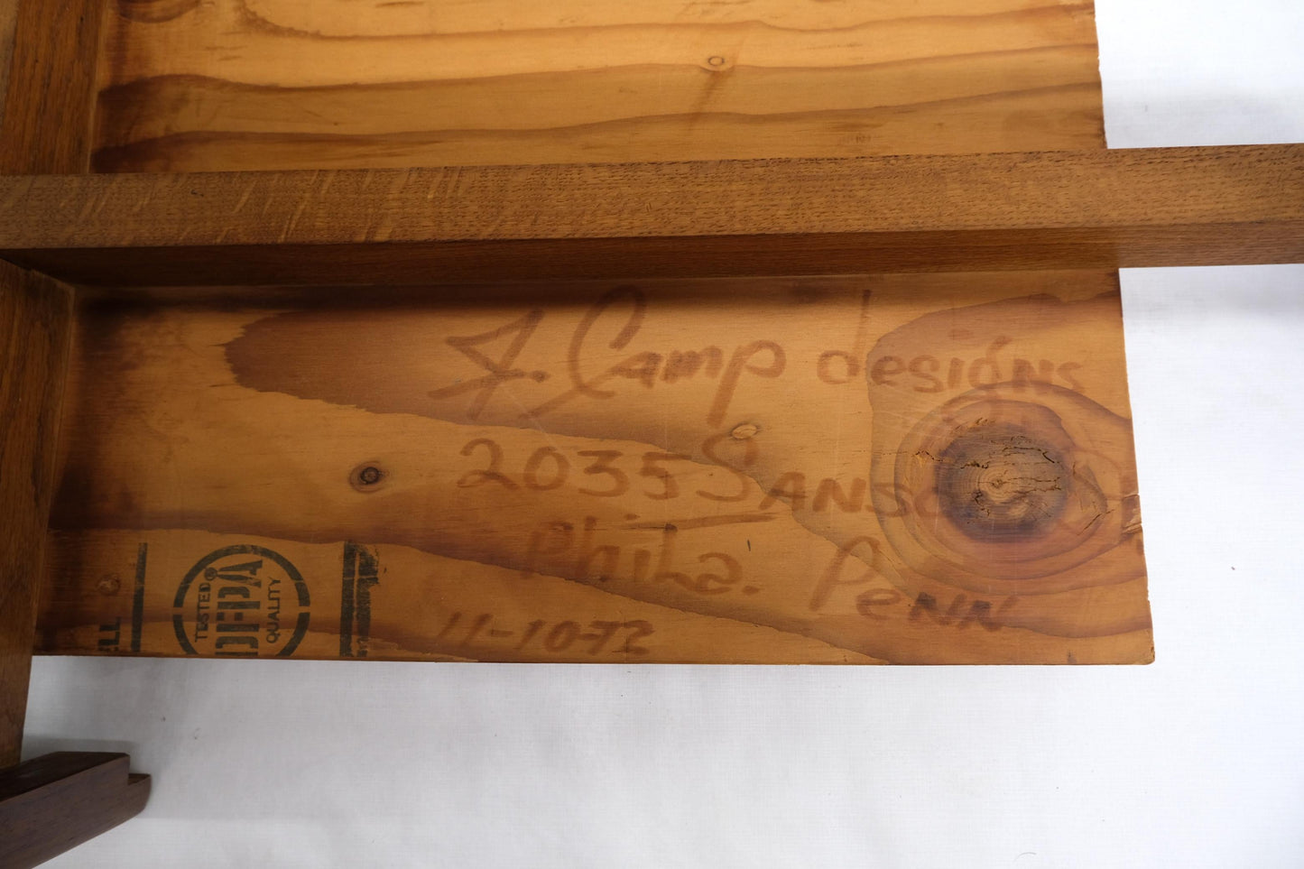 EstablishedLines Solid Walnut & Slate Rectangular Mid-Century Modern Coffee Table