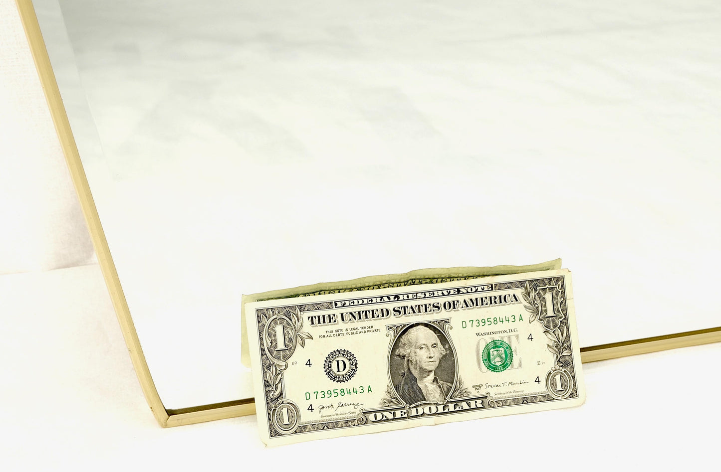 EstablishedLines Pair of 1970s Italian Mid Century Modern Boat Shape Brass Frames Mirrors MINT!