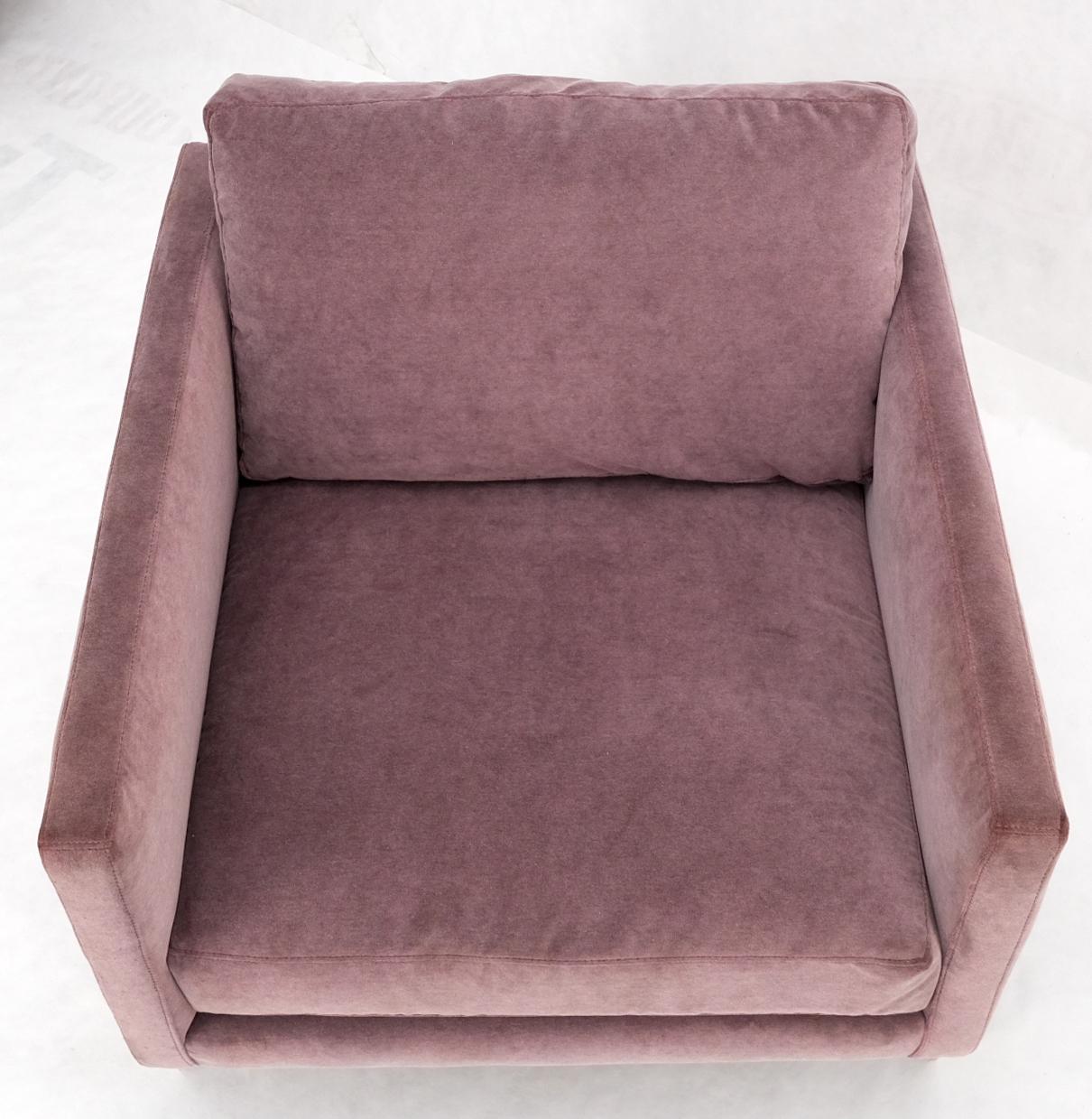 EstablishedLines Brass Frame Shape Base Cube Shape Lounge Chair