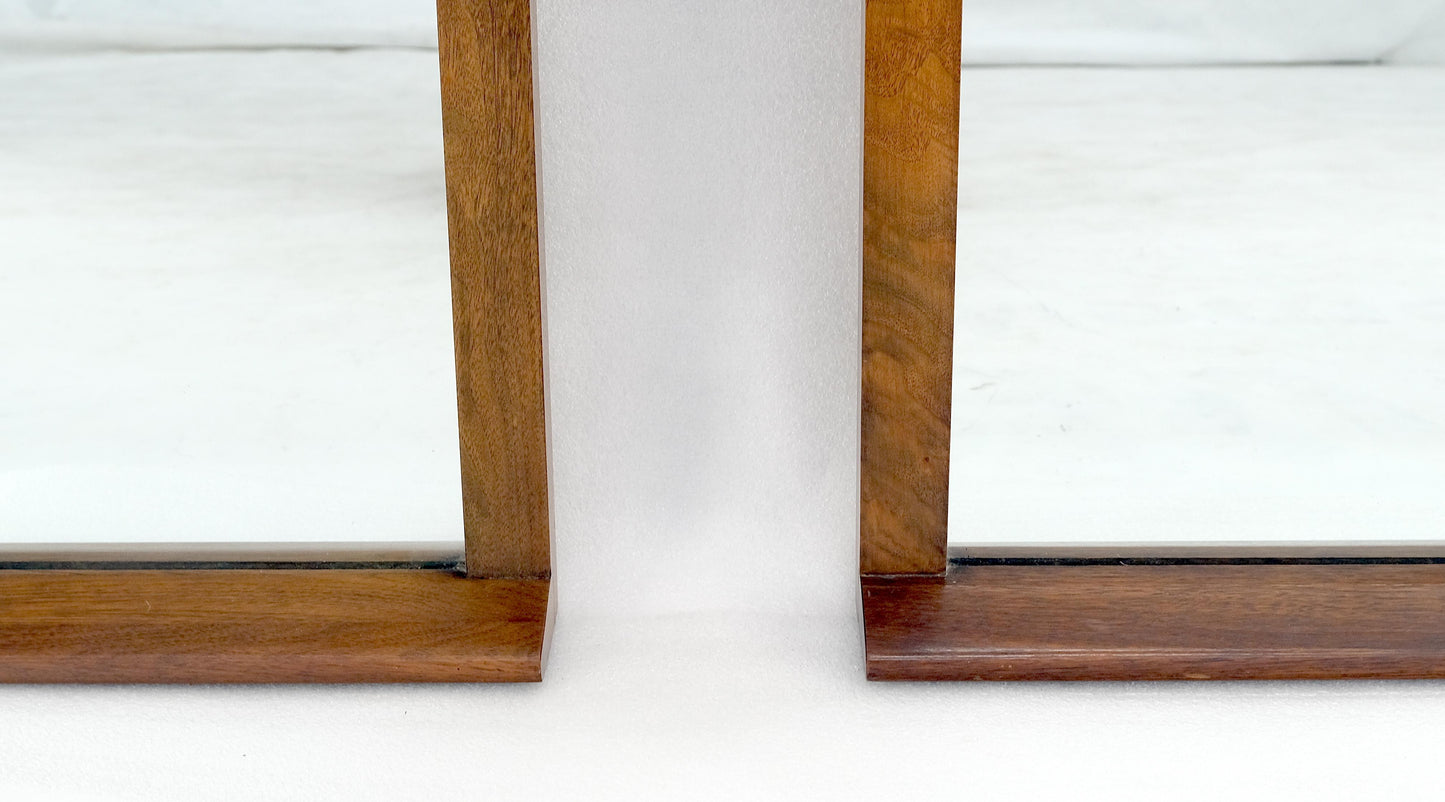 EstablishedLines Pair of Mid Century Modern Rectangle Walnut Wall Mirrors by John Stuart MINT!