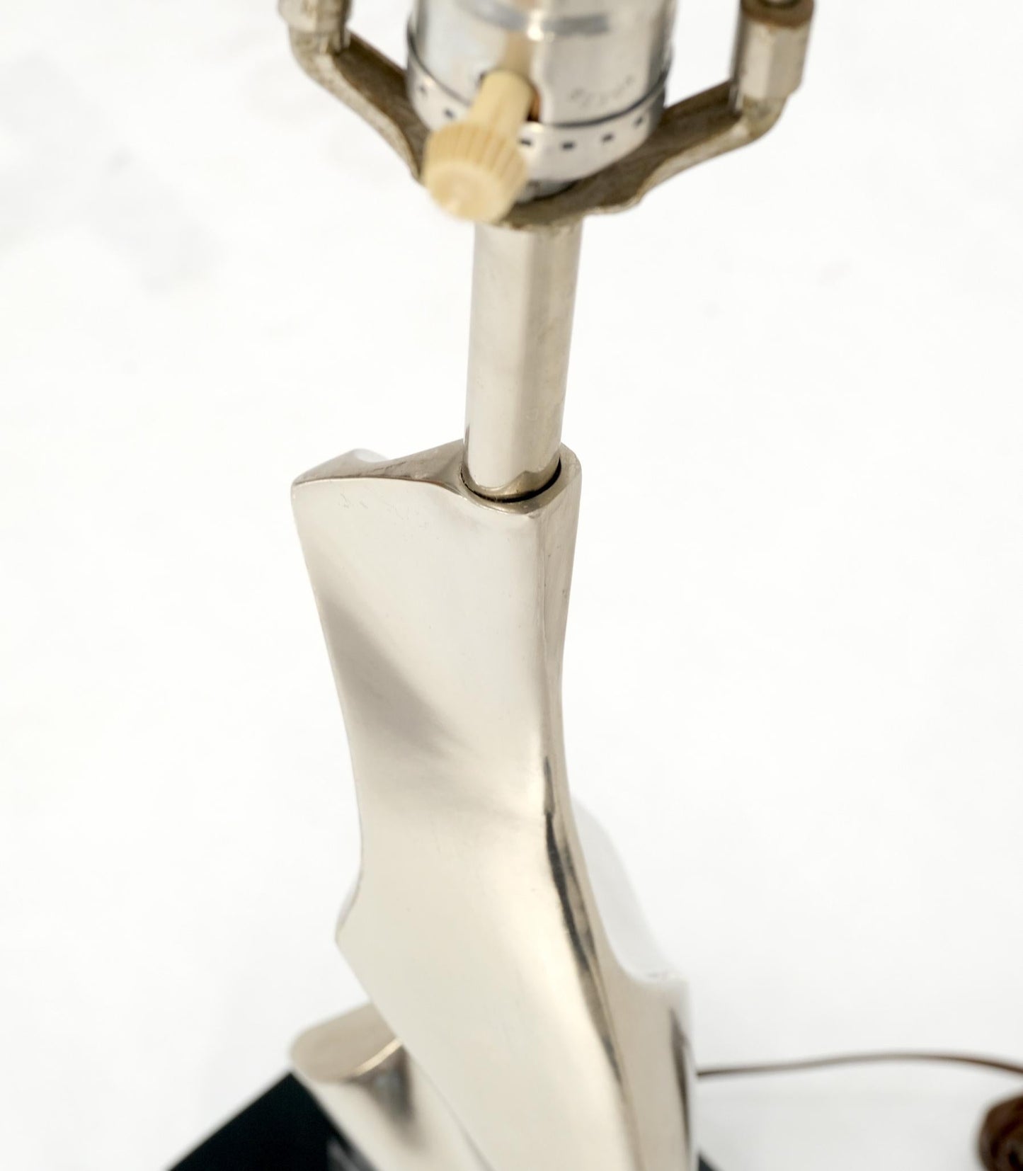 EstablishedLines Abstract Polished Metal Chrome Table Lamp in Style of Picasso