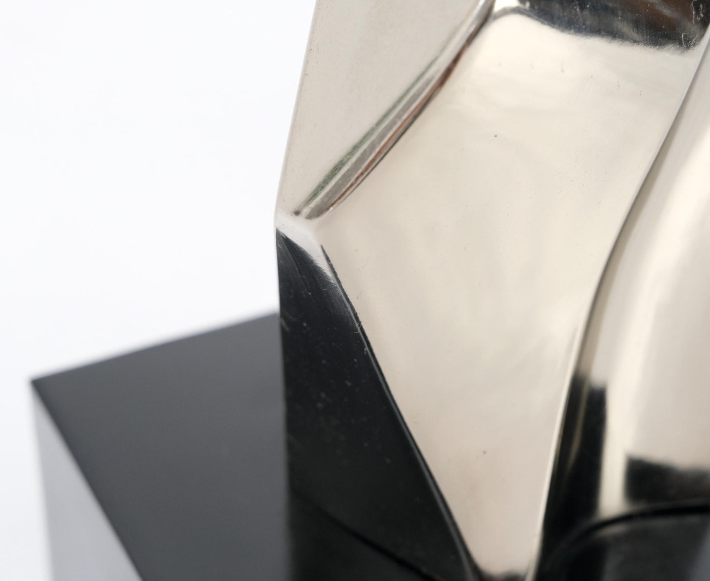 EstablishedLines Abstract Polished Metal Chrome Table Lamp in Style of Picasso