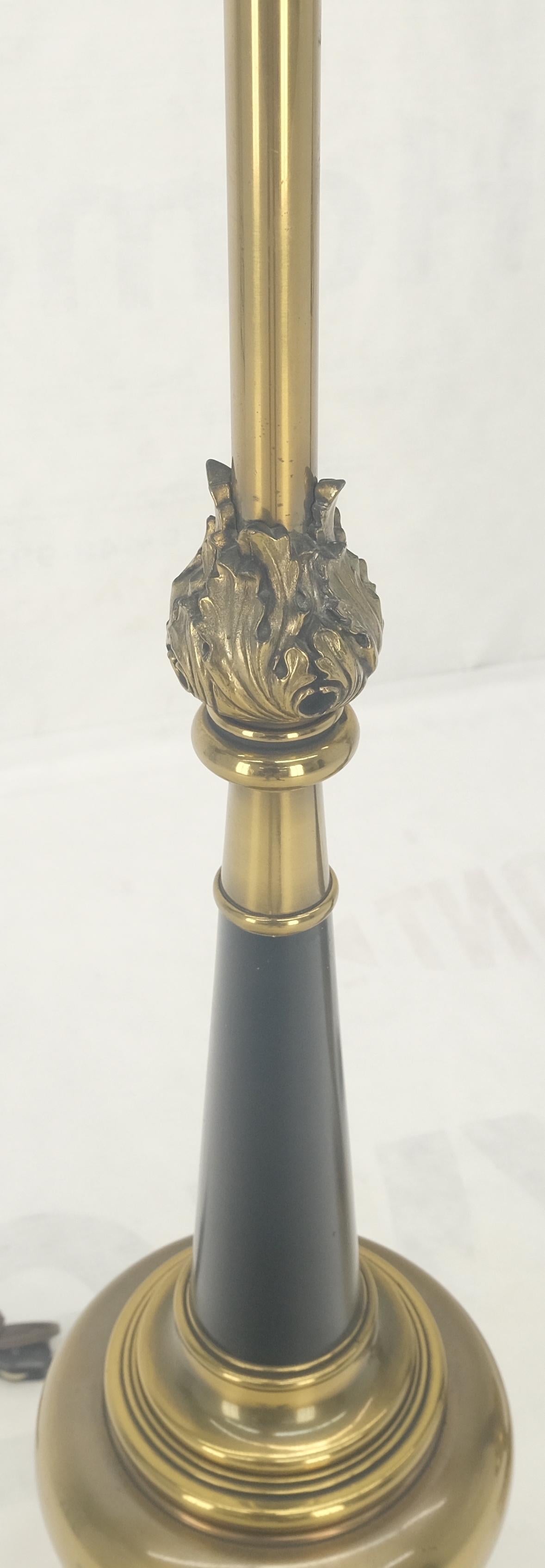 EstablishedLines Pair of Mid Century Modern Brass Vase Shape Table Lamps Stiffel MINT!
