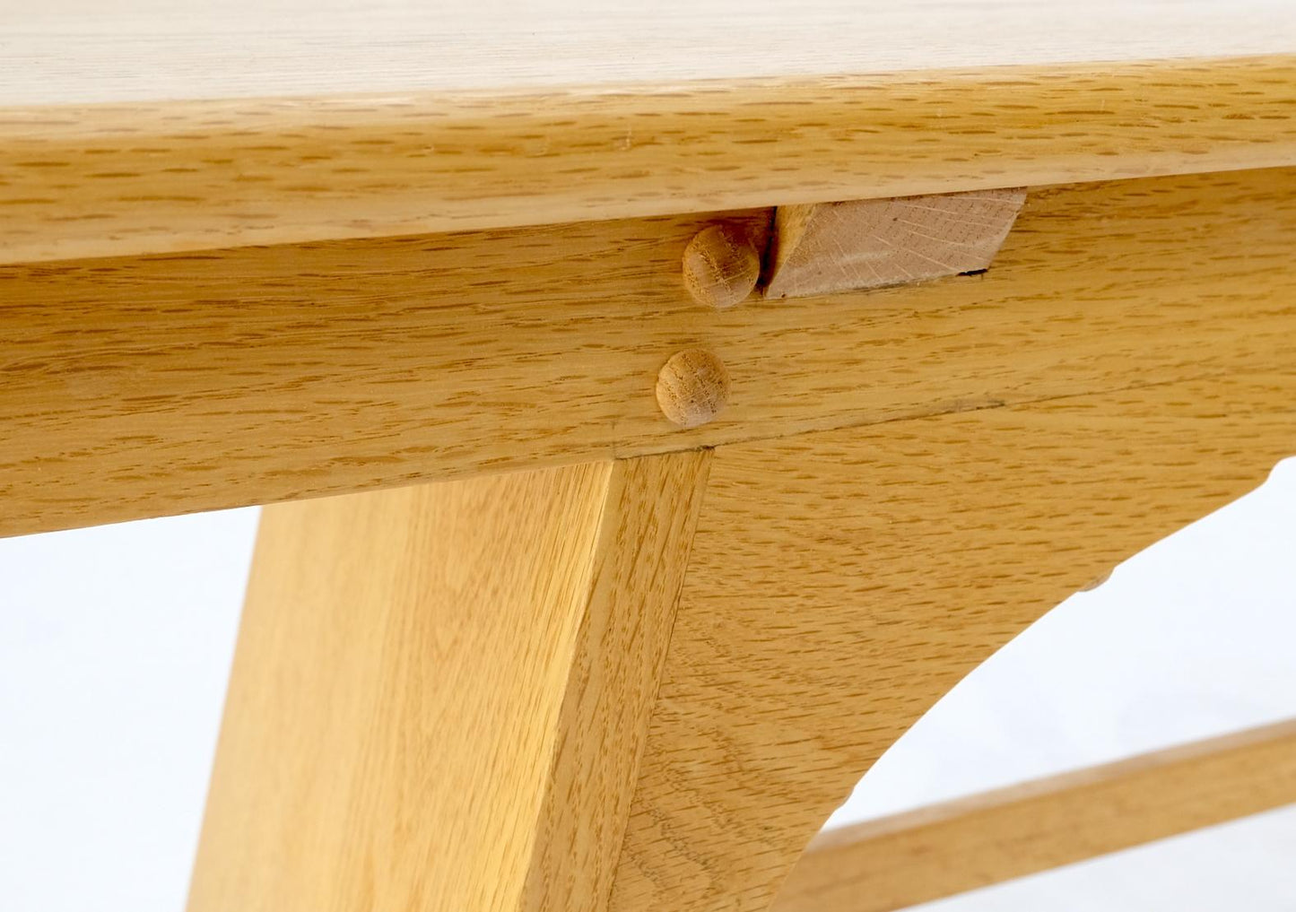 EstablishedLines Arts & Crafts Studio Made Long Oak Bench