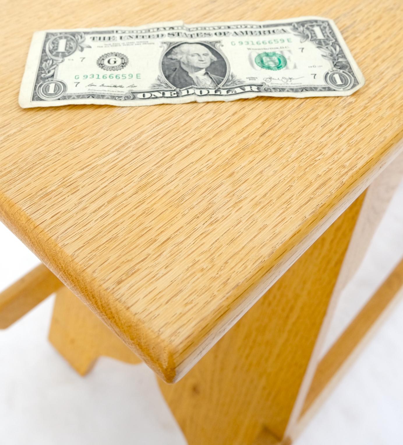 EstablishedLines Arts & Crafts Studio Made Long Oak Bench