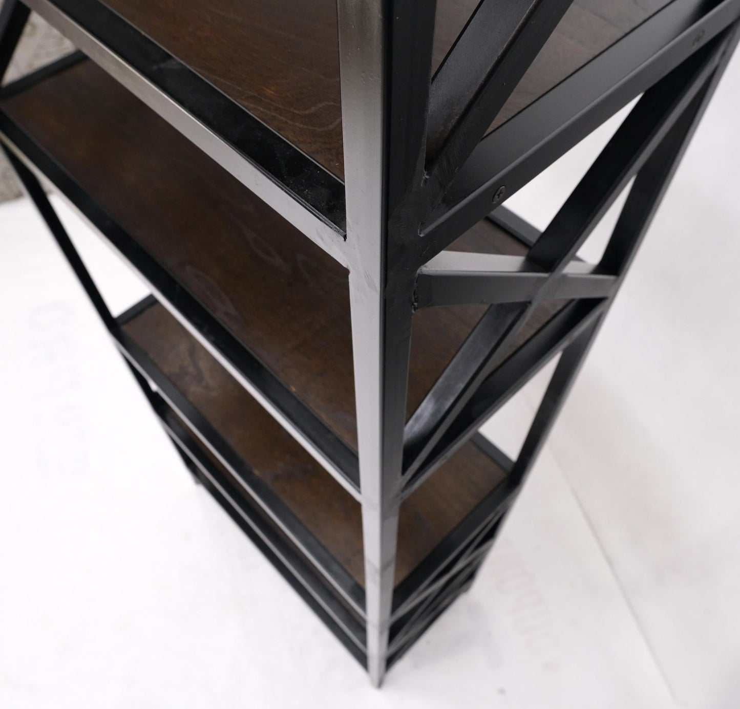 EstablishedLines Metal X Shape Base Six Tier Shelves Etagere