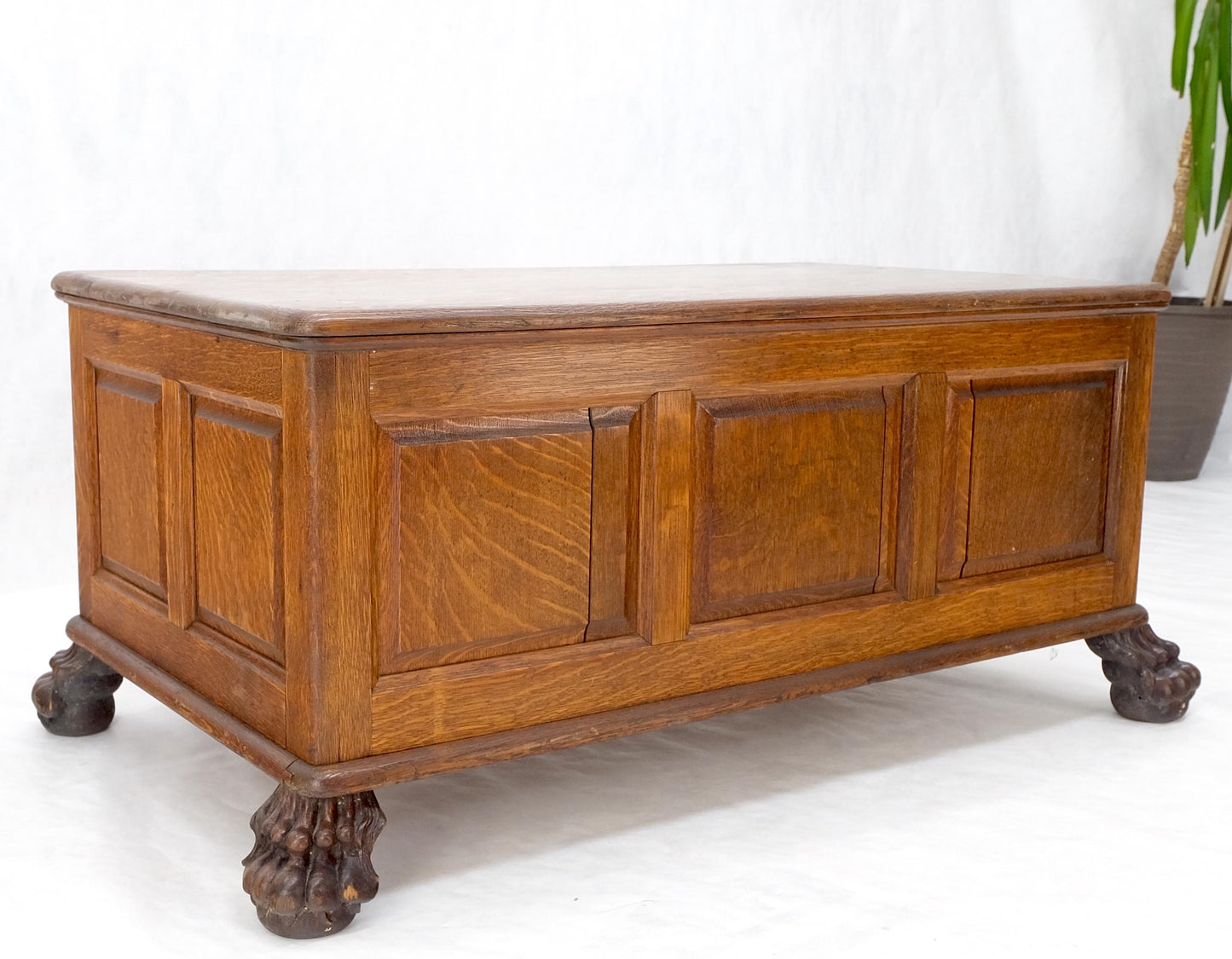 EstablishedLines Antique 19th Century Oak Carved Lion Feet 9 Drawers File Cabinet Credenza Mint!