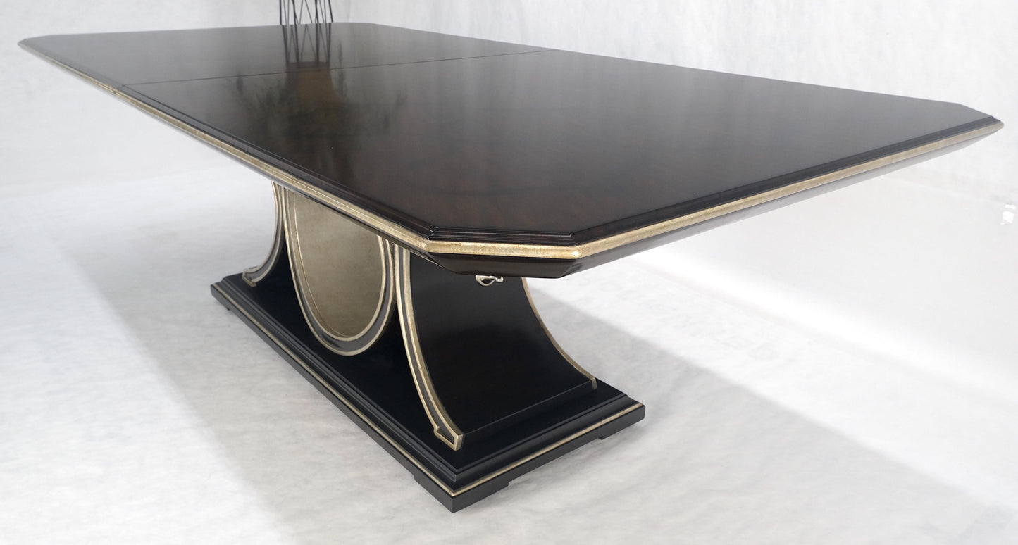 Maitland Smith Bolero 8' Long Dining Table 127" Total Length One Leaf Espresso