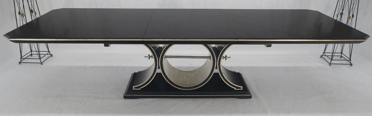 Maitland Smith Bolero 8' Long Dining Table 127" Total Length One Leaf Espresso