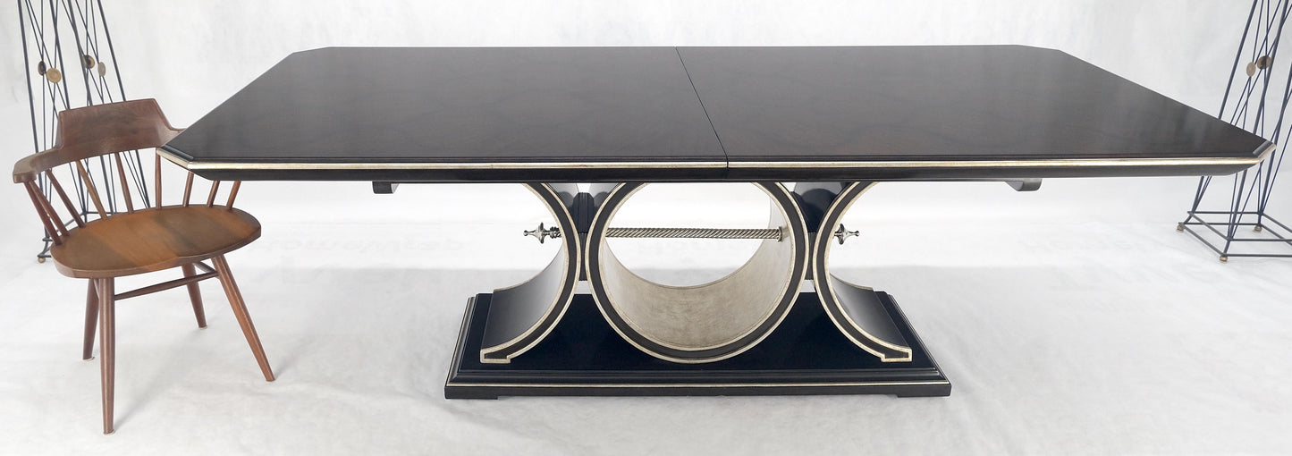 EstablishedLines Maitland Smith Bolero 8' Long Dining Table 127" Total Length One Leaf Espresso