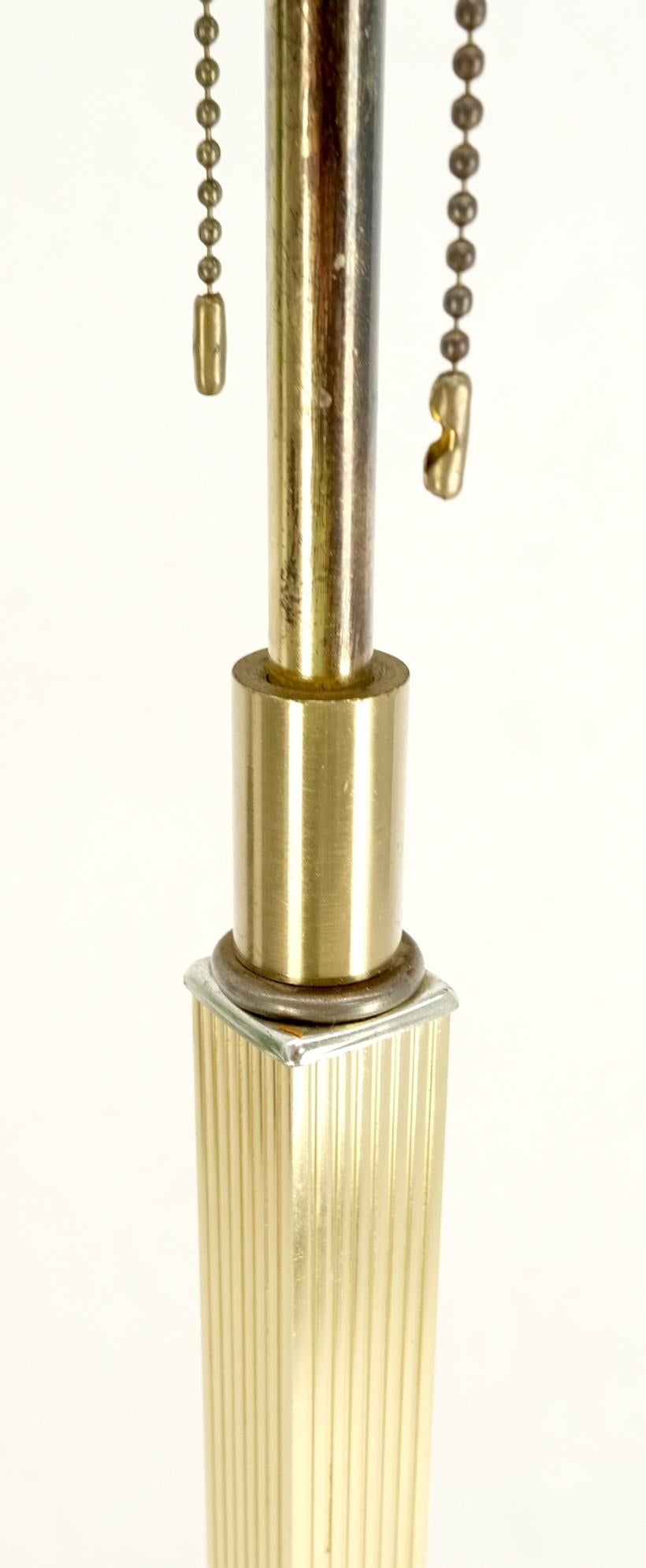 EstablishedLines Green Blue Art Glass Square Mosaic Top Side End Table Floor Lamp Mid-Century