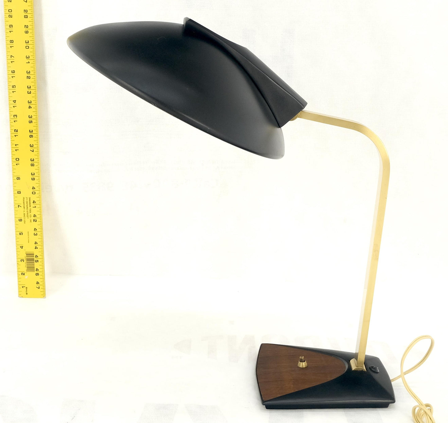 EstablishedLines Vintage c1970s Italian Mid Century Modern Adjustable Brass Desk Table Lamp MINT!