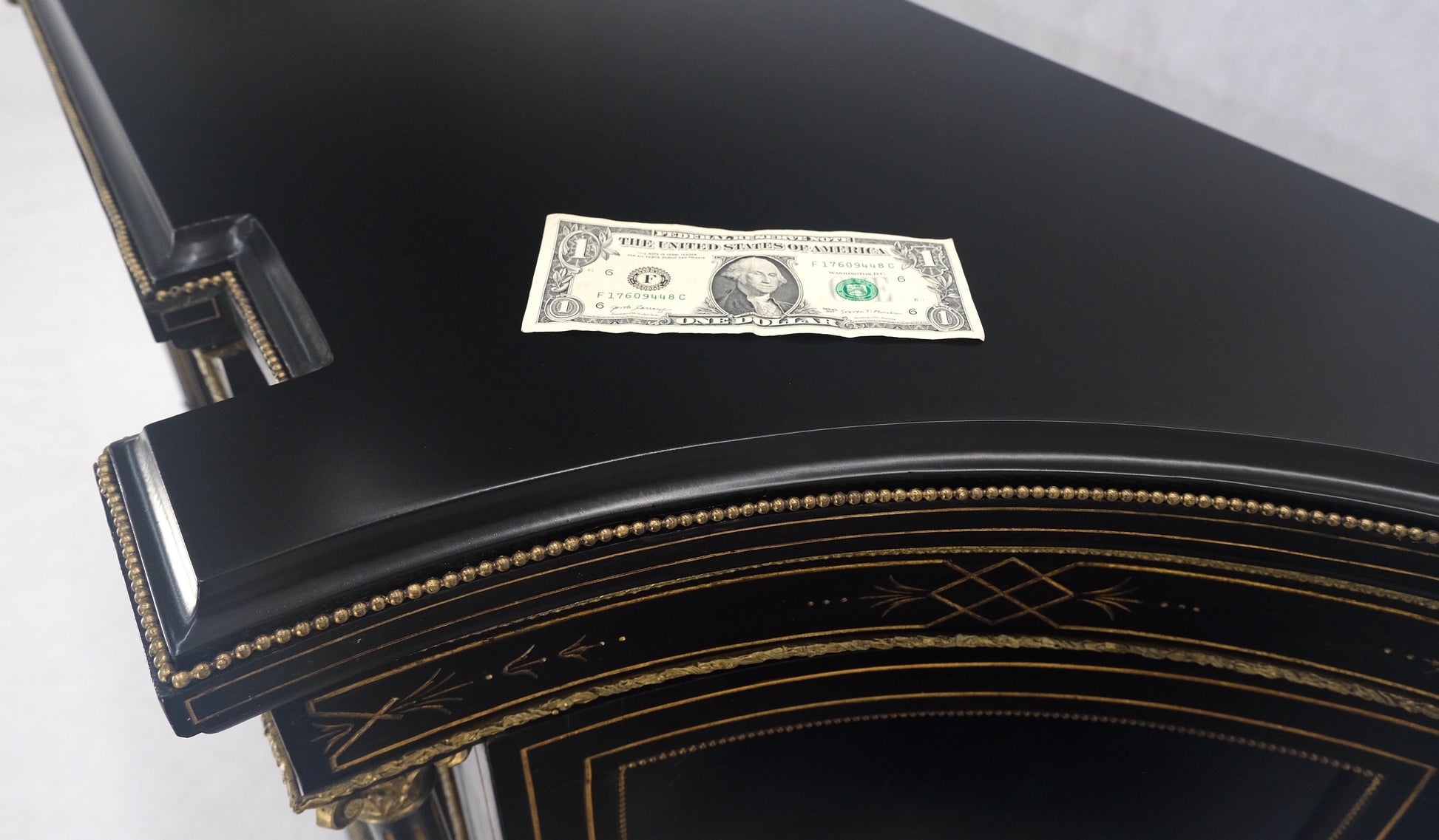 EstablishedLines Napoleon III Wedgewood Plaque Bronze Mounts Black Lacquer French Credenza Server