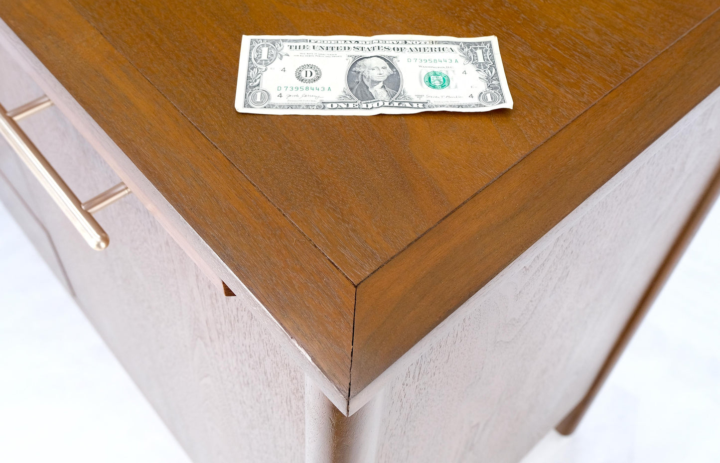 EstablishedLines John Stuart Walnut Mid-Century Modern Long Credenza Dresser Pull Out Shelf Mint!