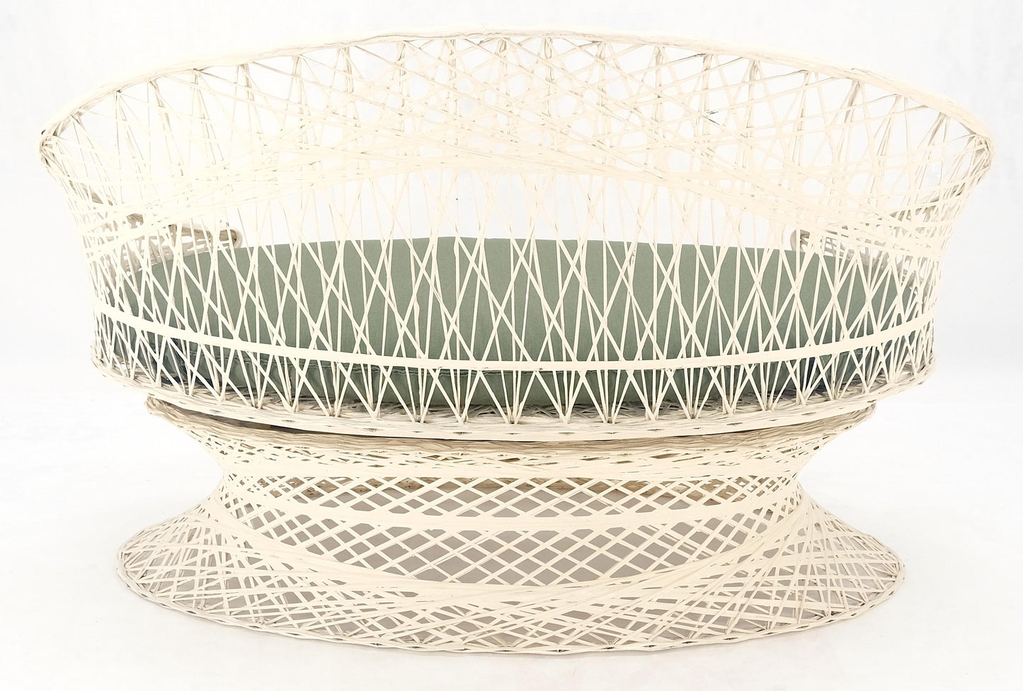 EstablishedLines Russel Woodard Spun Fiberglass Oval Outdoor Loveseat Mid Century Modern MINT