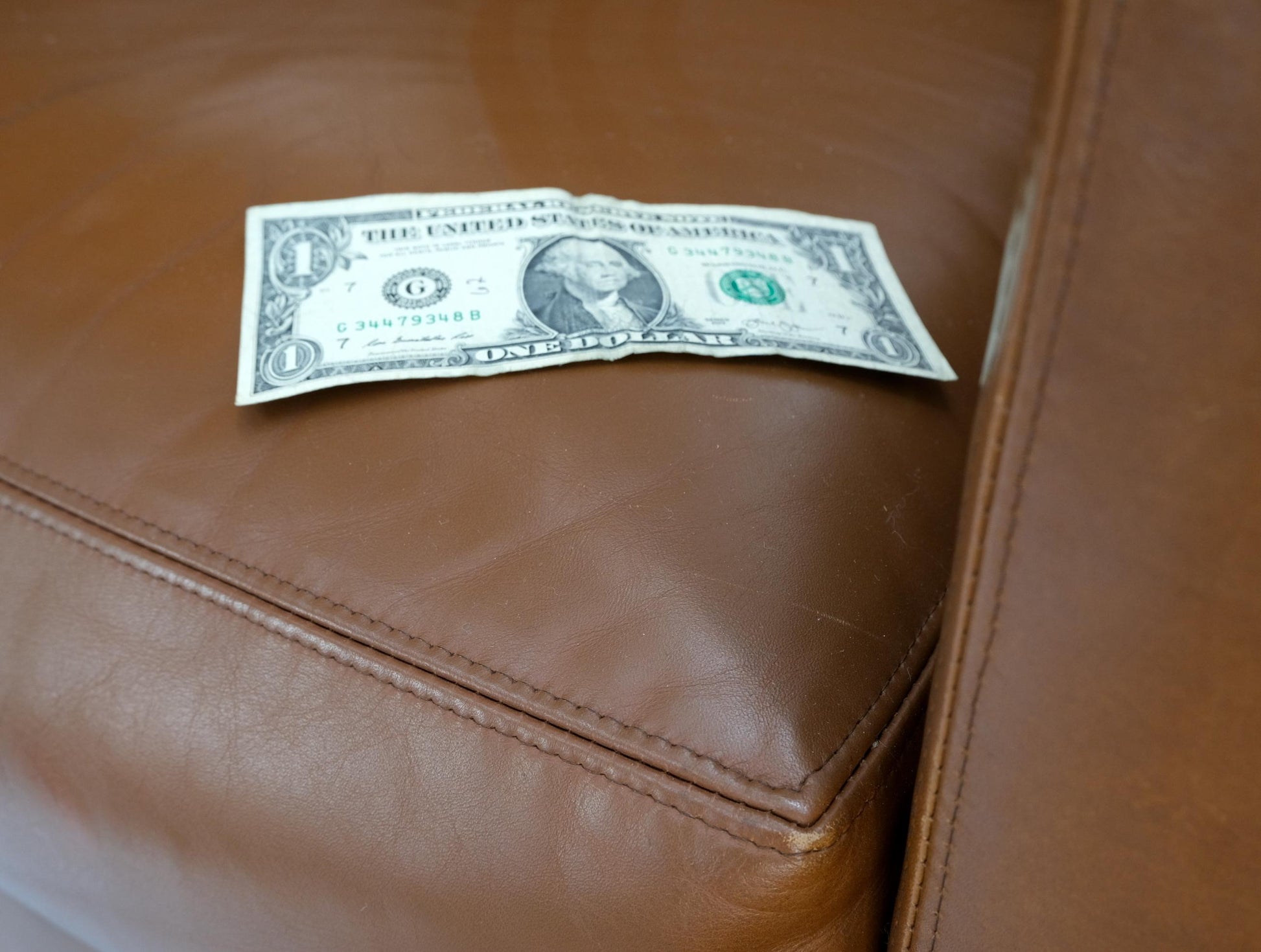 EstablishedLines Pair of Brown Tan Leather Lounge Chairs by Coach