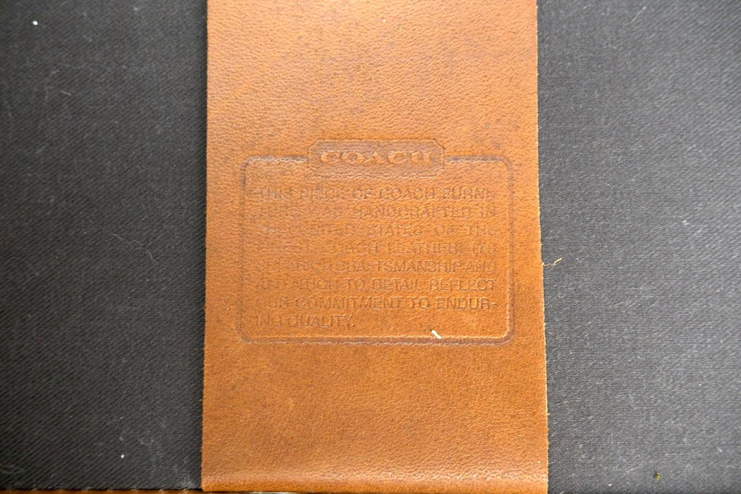 EstablishedLines Pair of Brown Tan Leather Lounge Chairs by Coach