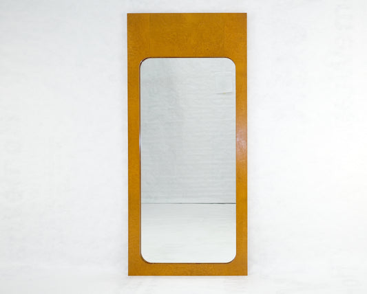 Modern Golden Natural Burl Wood Bedroom Wall Mirror  21" x 47" Contemporary Design