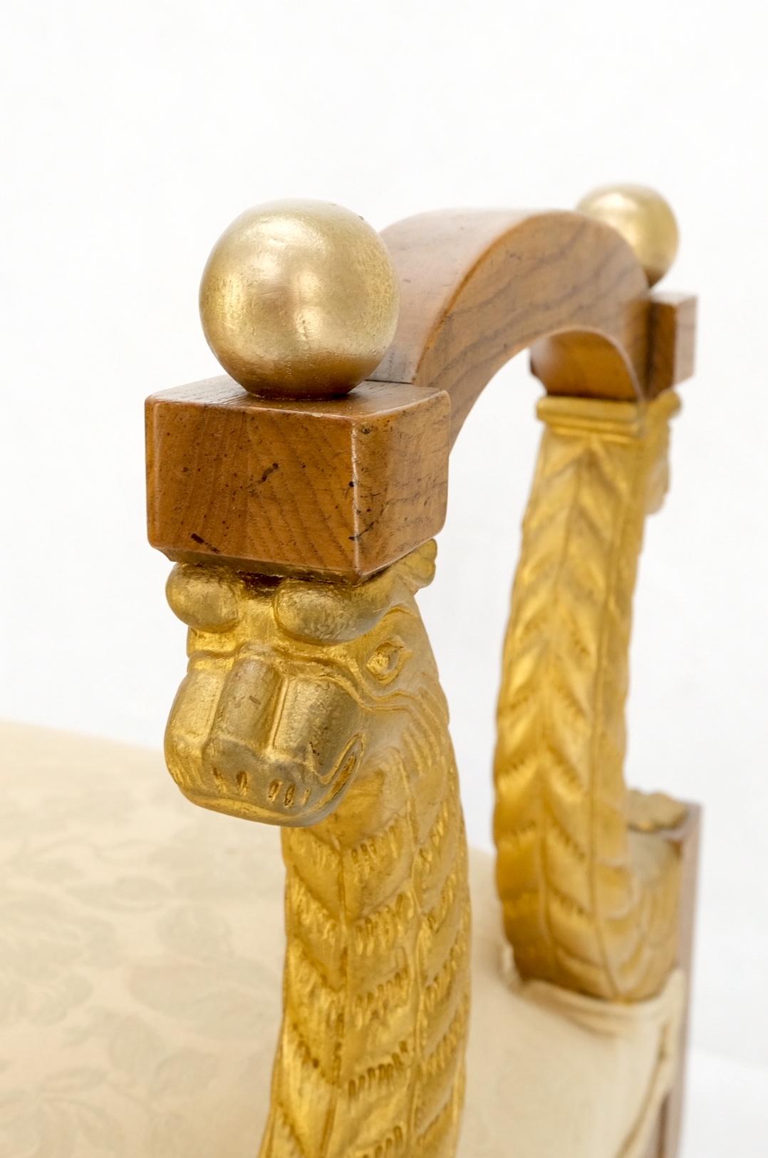 EstablishedLines Baker Carved Gilt Dolphins Motif Window Hall Bench Quality