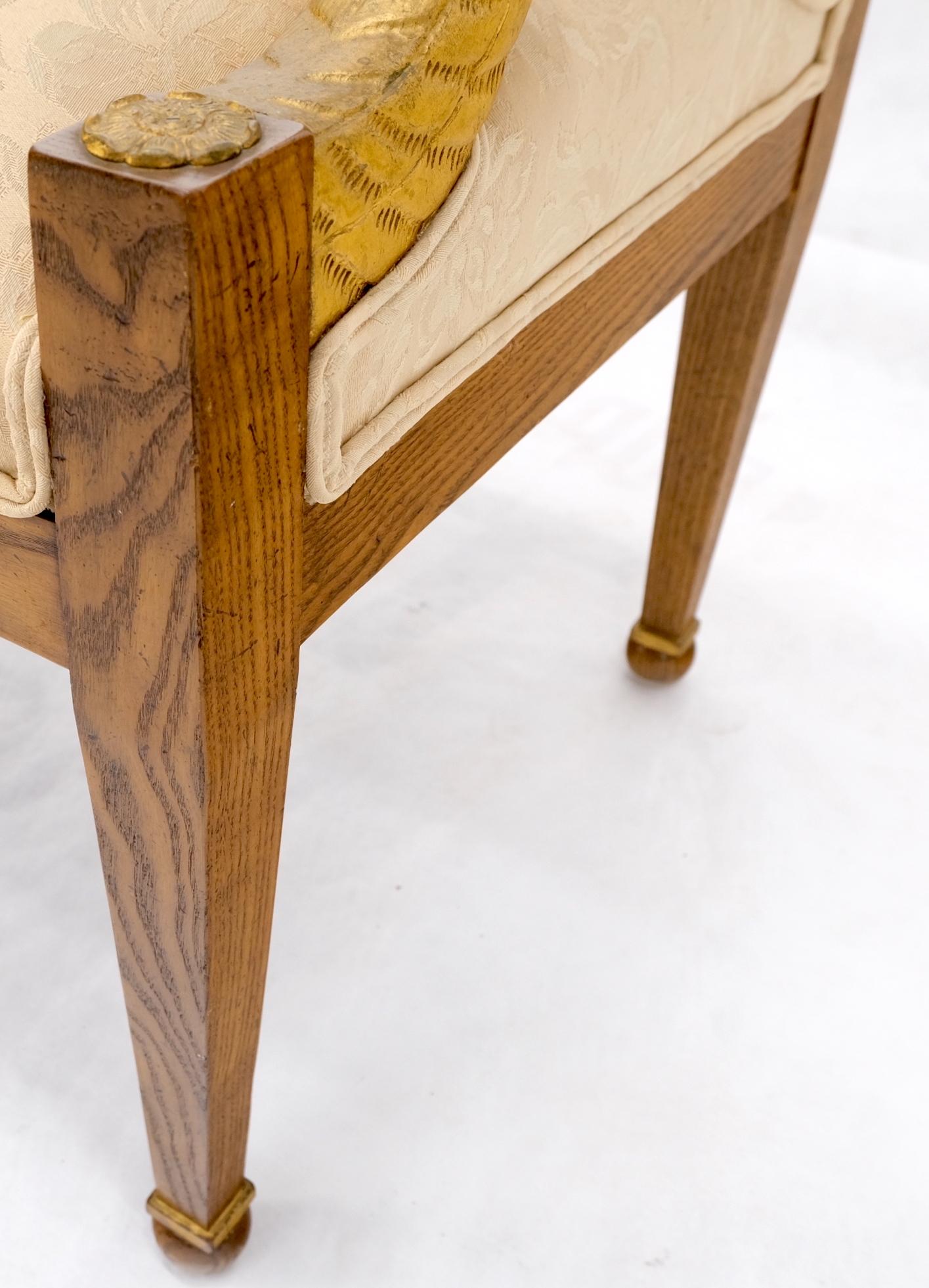 EstablishedLines Baker Carved Gilt Dolphins Motif Window Hall Bench Quality